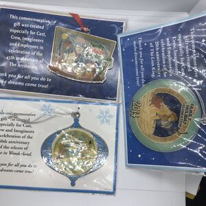 DISNEY World Cast Member Ornament LOT OF 3 2011 2014 2015 Crew 60th Free Ship